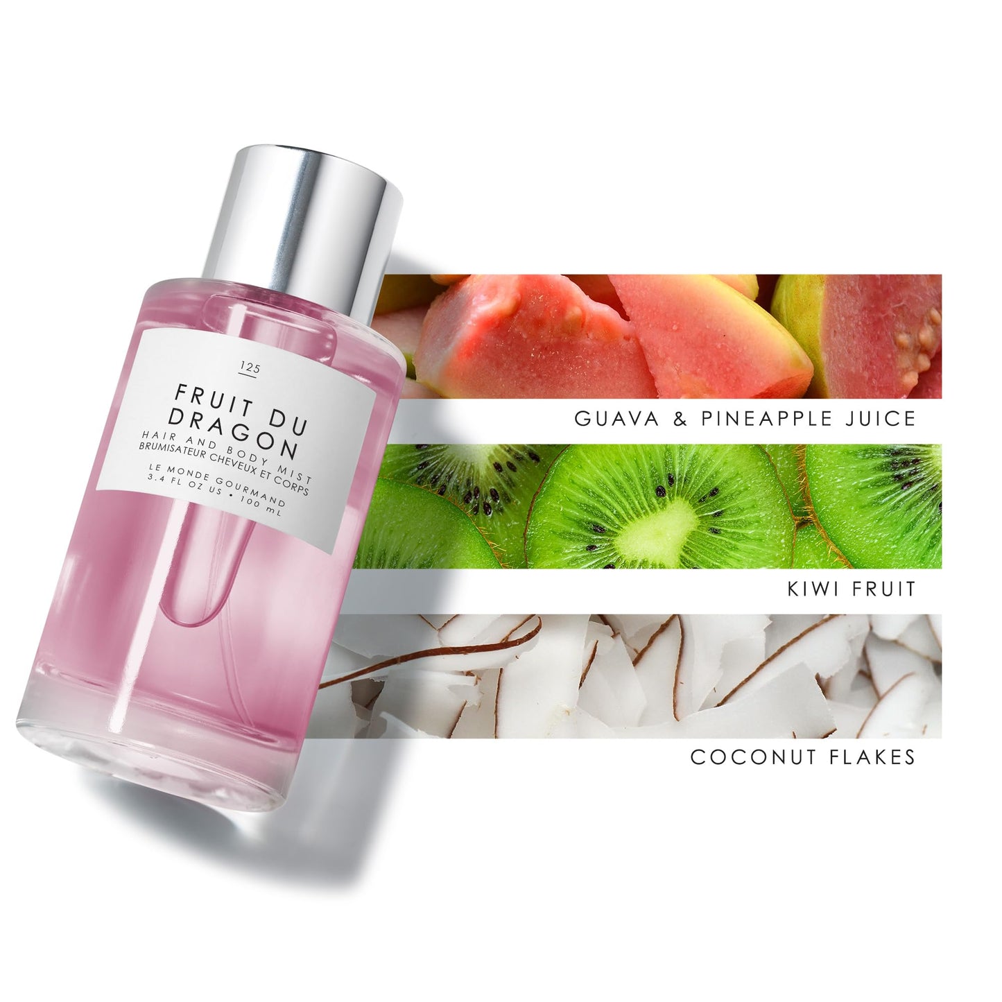 Le Monde Gourmand Fruit du Dragon Hair & Body Mist - 3.4oz (100ml) - Fruity, Coconut Fragrance Notes Beauty & Personal Care Le Monde Gourmand