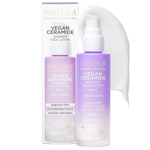 Pacifica Face Moisturizer - Vegan Ceramide Barrier Repair Face Lotion, Hydrating, For Dry Skin, Dermatologist Tested, Safe for Sensitive Skin Beauty & Personal Care Pacifica