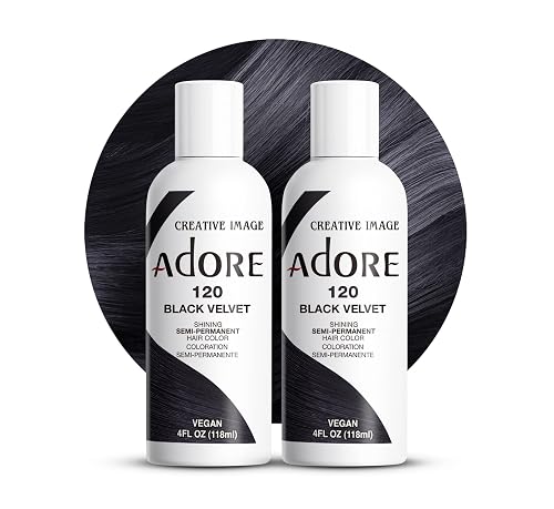 Adore Semi Permanent Hair Color (120 Black Velvet) (2 Pack) | Vegan & Cruelty-Free Black Hair Dye | No Ammonia, No Peroxide, No Alcohol | 4 Fl Oz Beauty & Personal Care Adore