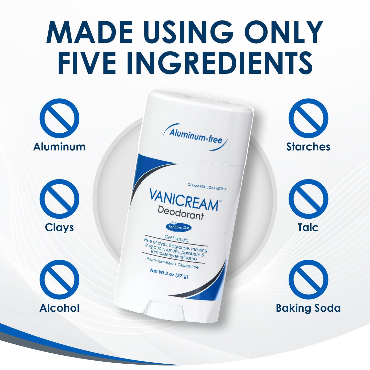 Vanicream Aluminum-Free Gel Deodorant - 2 oz - Unscented Formula for Sensitive Skin Beauty and Personal Care Vanicream