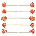 Thanksgiving Fall Hair Clips for Women Enamel Harvest Pumpkin Maple Leaf Turkey Hairpins Cute Autumn Holiday Hair Accessory Costume Party Favors Gifts Beauty & Personal Care CEALXHENY