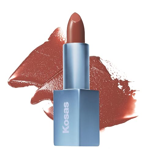 Kosas Weightless Lip Color Nourishing Satin Lipstick - High Impact Lip Color with Clean Formula - Comfy Feel & Soft Finish - Turned On Beauty & Personal Care Kosas