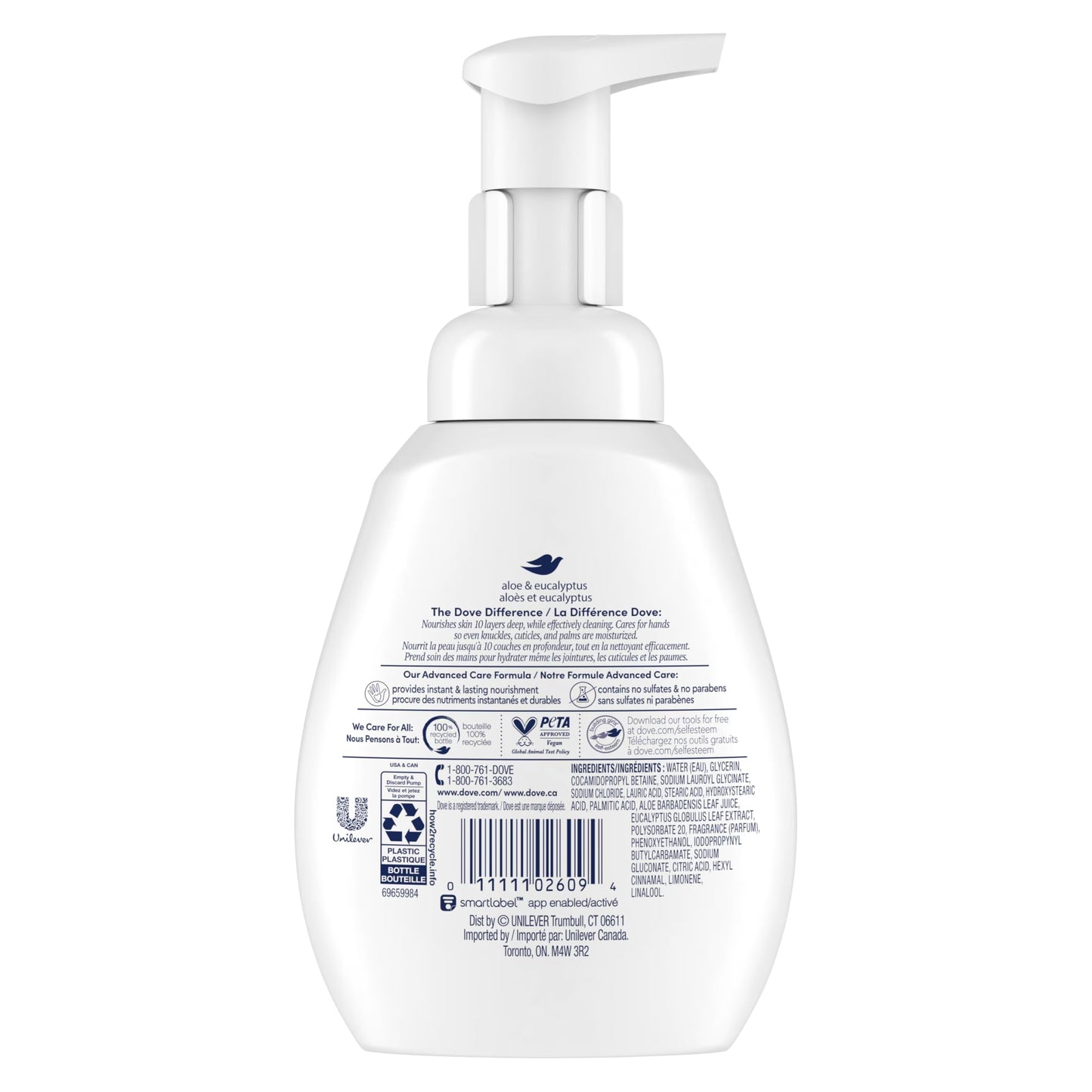 Dove, Nourishing Foaming Hand Wash, Aloe & Eucalyptus, 10.1 fl oz (300 ml) Beauty & Personal Care Dove