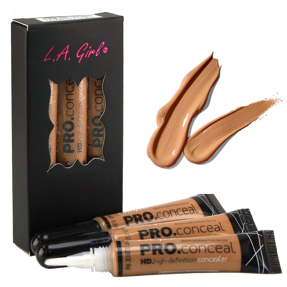 LA Girl HD Conceal High Definition Pro Concealer GC983 Fawn bundle 3-Pack Beauty & Personal Care L.A. Girl