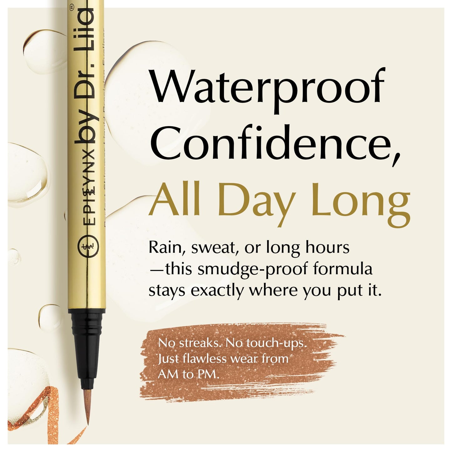 Liquid Eyeliner - Hypoallergenic Eyeliner with Fine Brush Tip, Long-Lasting Waterproof Eye Liner - Cruelty-Free, Vegan, Hypoallergenic, Gluten-Free Beauty & Personal Care EPILYNX