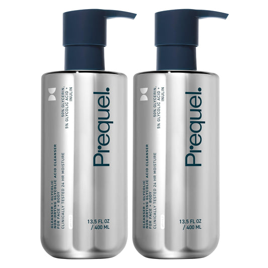 Prequel Glycolic Cleanser | 50% Glycerin Face + Body Wash, 13.5oz 2-Pack Beauty and Personal Care Prequel Default Title