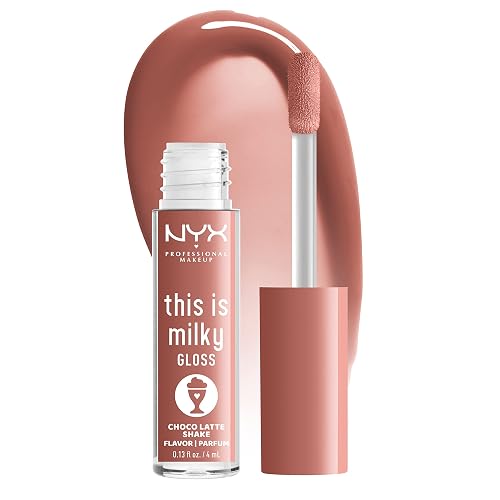 NYX PROFESSIONAL MAKEUP This Is Milky Gloss, Lip Gloss with 12 Hour Hydration, Vegan - Choco Latte Shake (Milk Chocolate) Beauty & Personal Care NYX PROFESSIONAL MAKEUP
