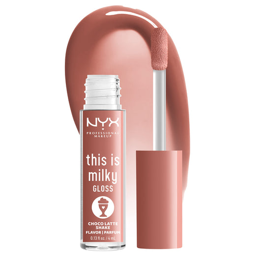 NYX PROFESSIONAL MAKEUP This Is Milky Gloss, Lip Gloss with 12 Hour Hydration, Vegan - Choco Latte Shake (Milk Chocolate) Beauty & Personal Care NYX PROFESSIONAL MAKEUP