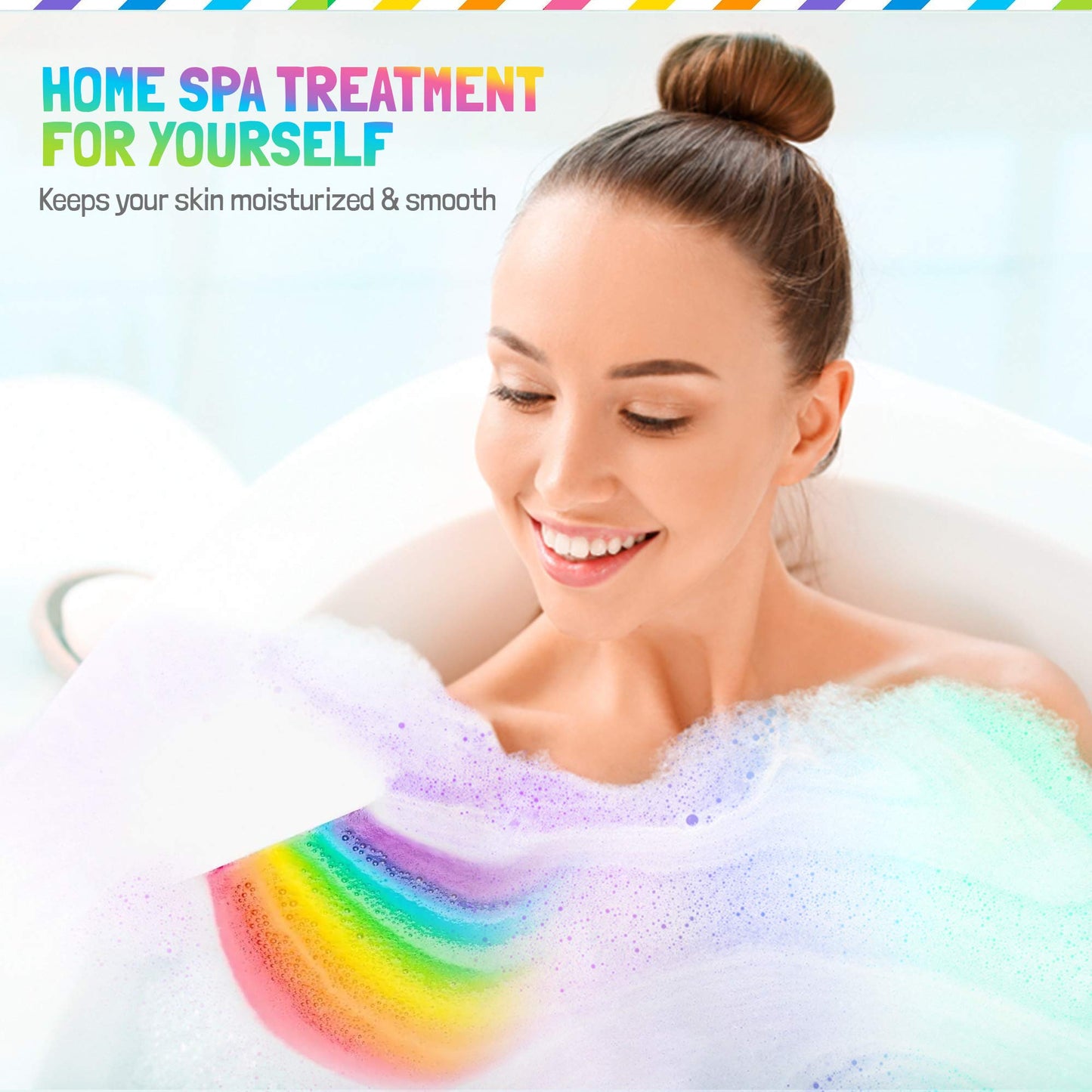 Bath Bombs for Kids - All Natural Magic Rainbow BathBombs with Organic Ingredients, Moisturizing, Vibrant Colors & Rich Bubbles, Cloud Bath Bombs Beauty and Personal Care Mineral Me California