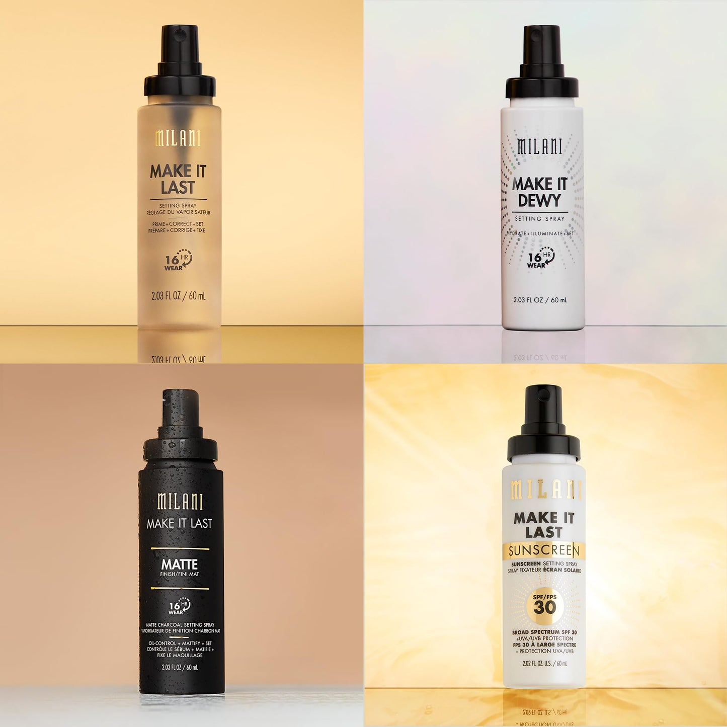 Milani Sunscreen Setting Spray + Primer, Make It Last Sunscreen for Face- SPF 30 UVA & UVB Protection Antioxidant Rich Formula for Broad Spectrum Beauty & Personal Care Milani
