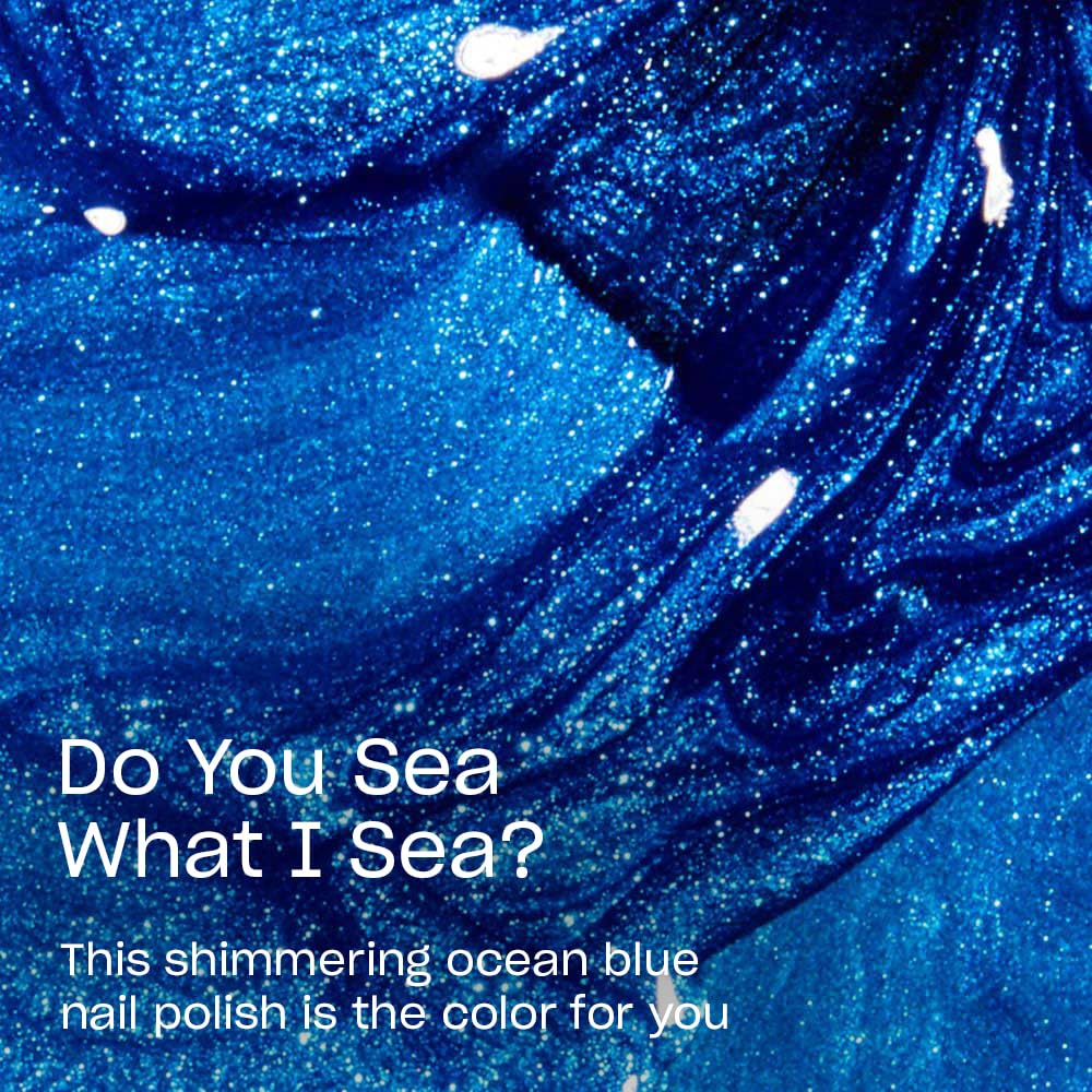 OPI Nail Lacquer Do You Sea What I Sea? | Opaque Bright Blue Shimmer Chip Resistant Nail Polish | Fiji Collection Beauty & Personal Care OPI