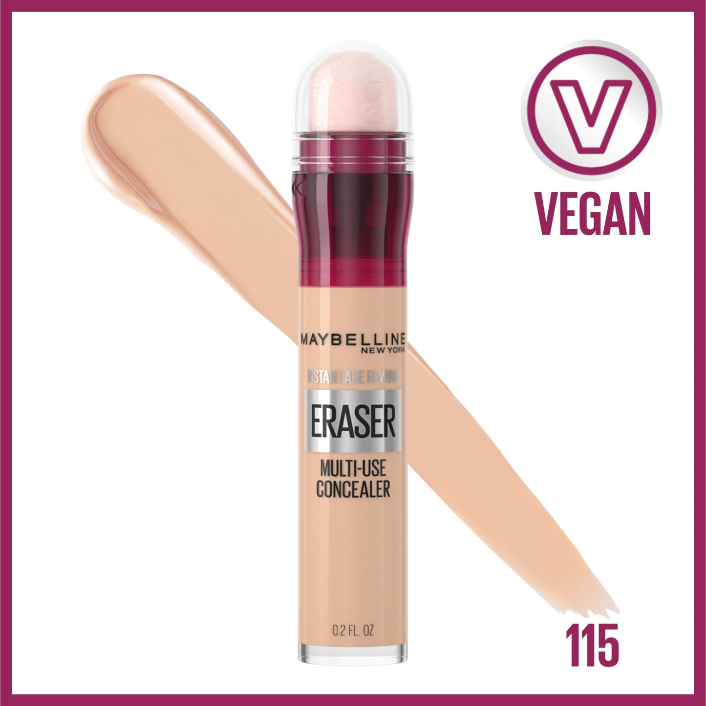 Maybelline Instant Age Rewind Eraser Dark Circles Treatment Multi-Use Concealer, 115, 1 Count (Packaging May Vary) Beauty & Personal Care MAYBELLINE