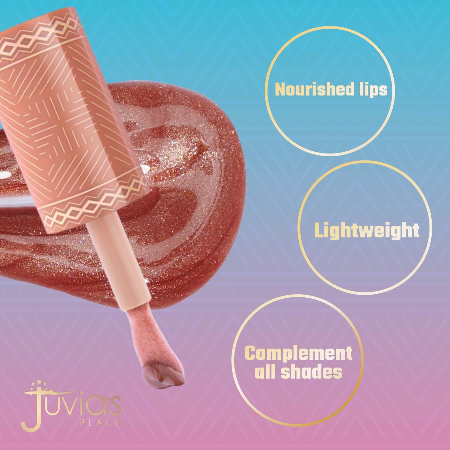 Juvia's Place Nubian Earth Glass Lip Gloss Mirage - Non-sticky Lip Gloss Makeup, Hydrating, Tinted, Shine & Glow Lip Makeup, Beauty & Personal Care Beauty & Personal Care Juvia's Place