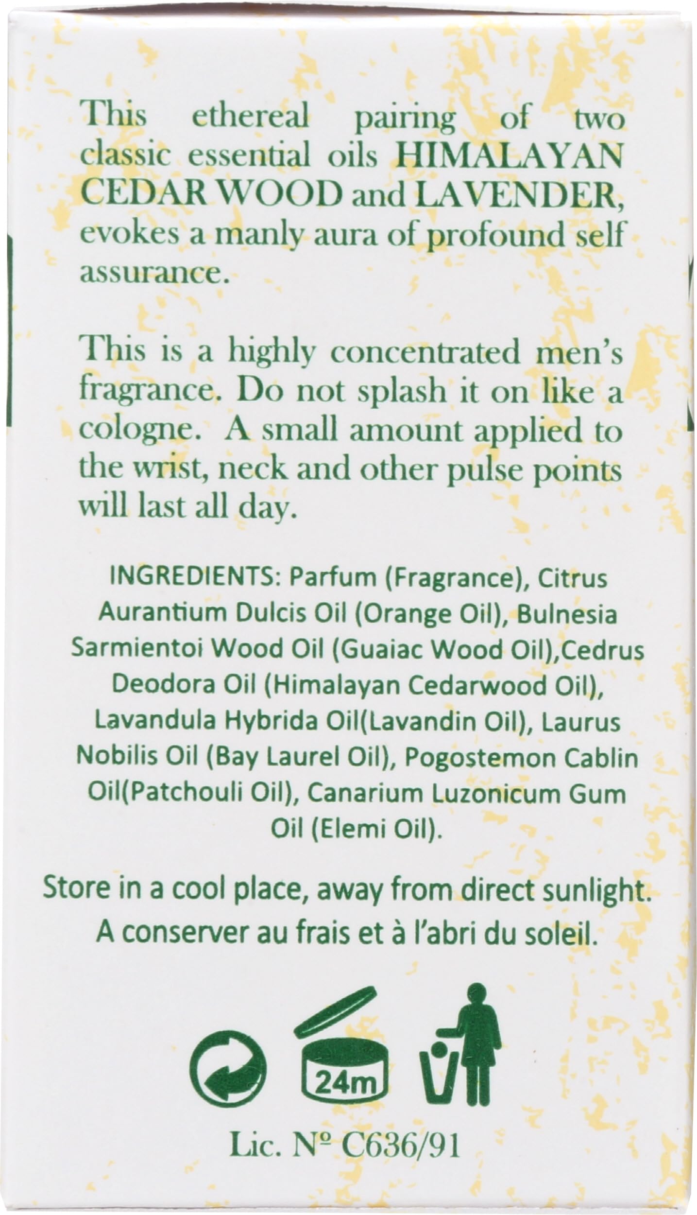 MAROMA Cedar Lavender Perfume, 0.33 FZ Beauty & Personal Care Maroma
