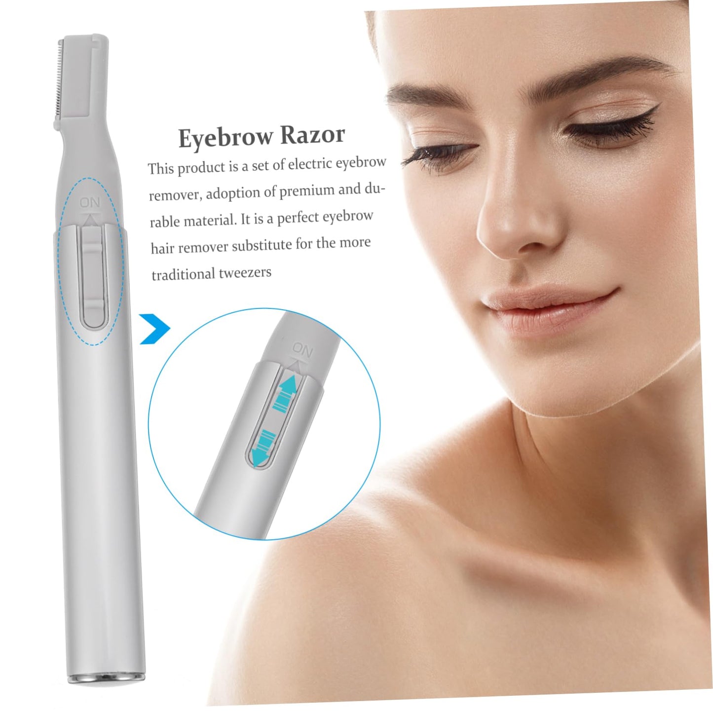 balacoo 1 Set Electric Eyebrow Trimmer Eyebrow Shaper Razor Hair Remover Face Epilator Facial Hair Men Shavers for Face Shaving Tool Brow Razor Man Beauty and Personal Care balacoo