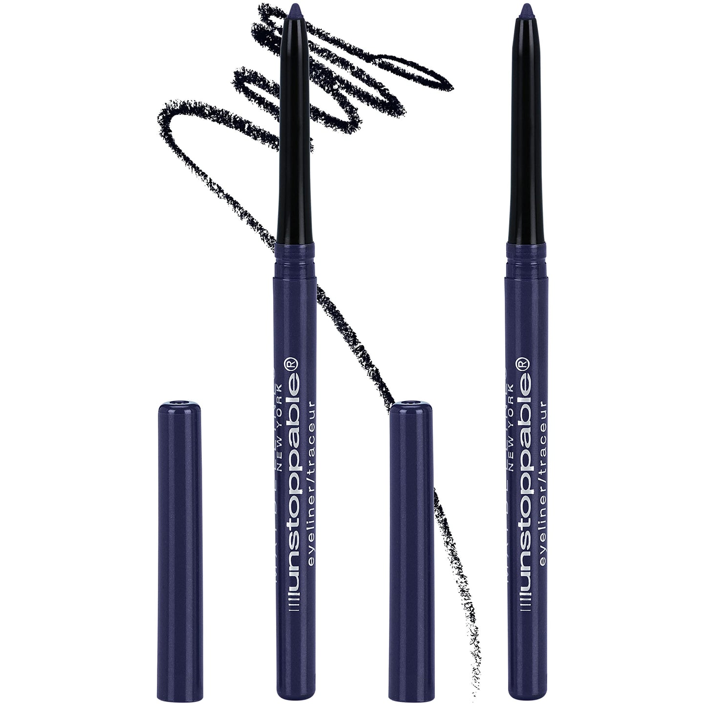 Maybelline Unstoppable Waterproof Mechanical Blue Eyeliner Pencil, Easy to Apply, Smooth Glide, Up to 24 Hour Wear, Sapphire, Pack of 2 Beauty & Personal Care MAYBELLINE