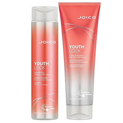 YouthLock Shampoo & Conditioner Set Formulated with Collagen | Youthful Body & Bounce | Reduce Breakage & Frizz | Free of SLS/SLES Sulfates | 10.1 Fl Beauty & Personal Care Joico