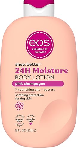 eos Shea Better Body Lotion Pink Champagne, 24-Hour Moisture Skin Care, Lightweight & Non-Greasy, Natural Shea, Vegan, 16 fl oz Beauty & Personal Care eos