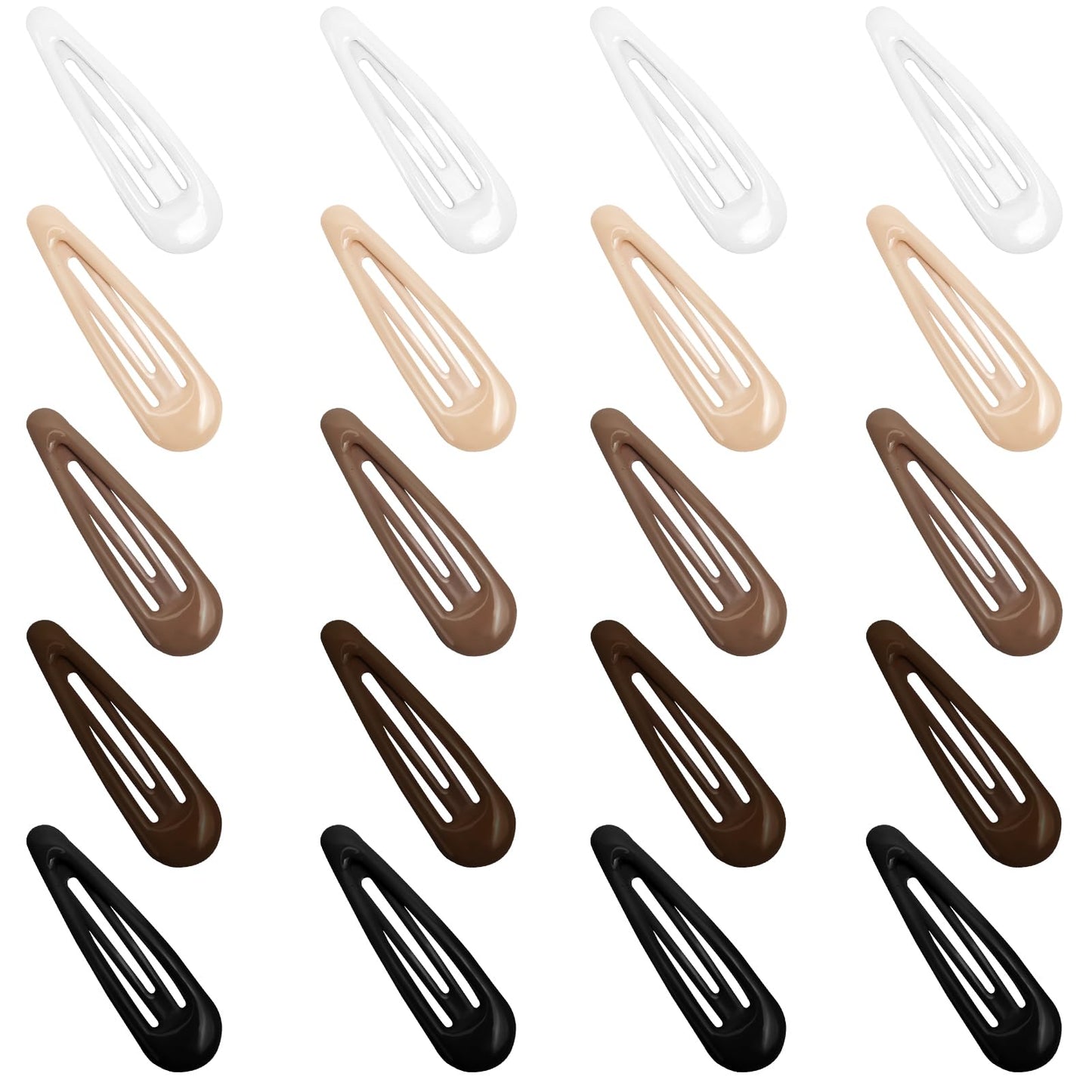 GKETN Snap Hair Clips for Women Water Drop Non Slip Hair Barrettes Heavy Coated Metal Hair Clips Accessory Mixed Color 20 PCS 1.89" Beauty and Personal Care GKETN Default Title