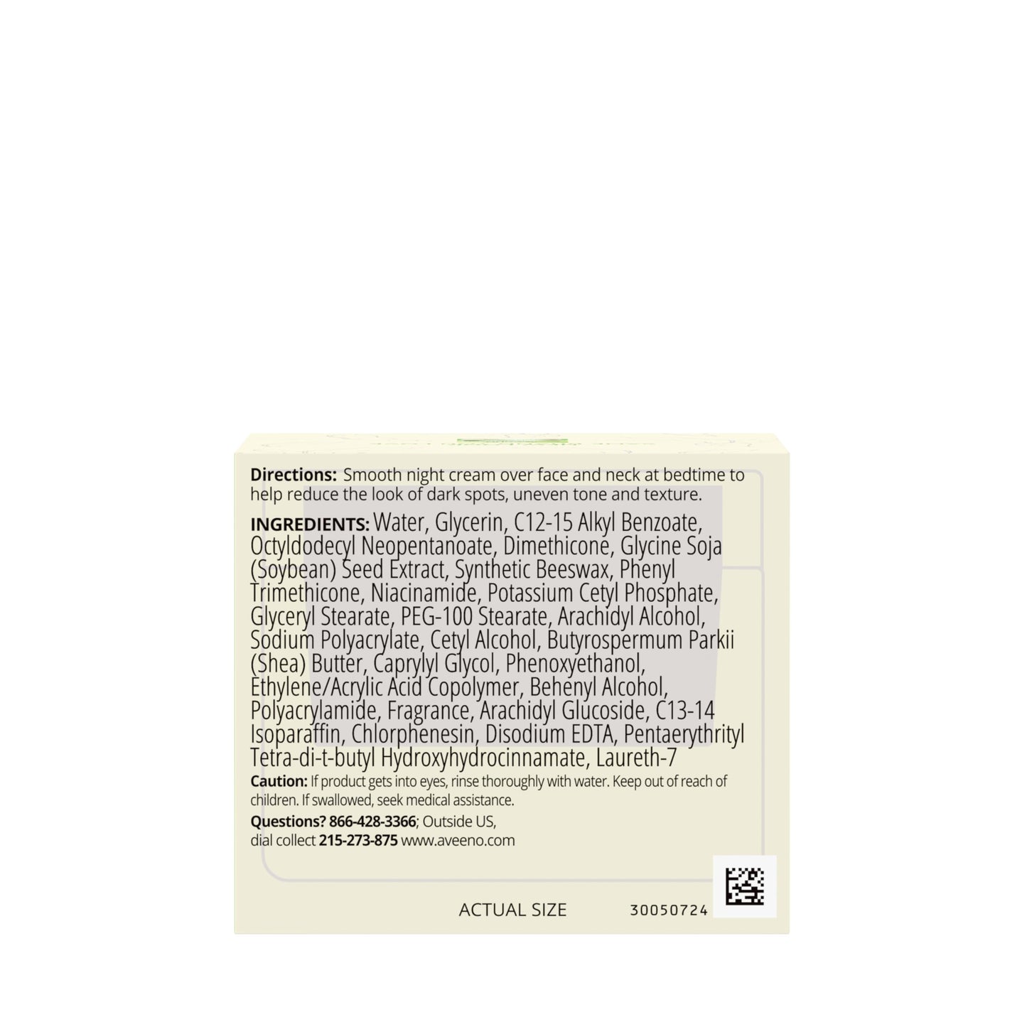 Aveeno Positively Radiant Night Cream, 1.7oz – Face & Neck Moisturizer with Soy & Niacinamide to Brighten, Even Tone & Texture Beauty & Personal Care Aveeno