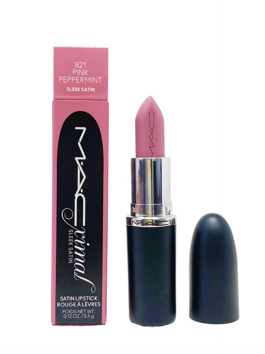 MAC Cosmetics Ximal Sleek Satin Lipstick - 821 Pink Peppermint (Dusty lavender) 0.12 Oz / 3.5 g Beauty & Personal Care MAC