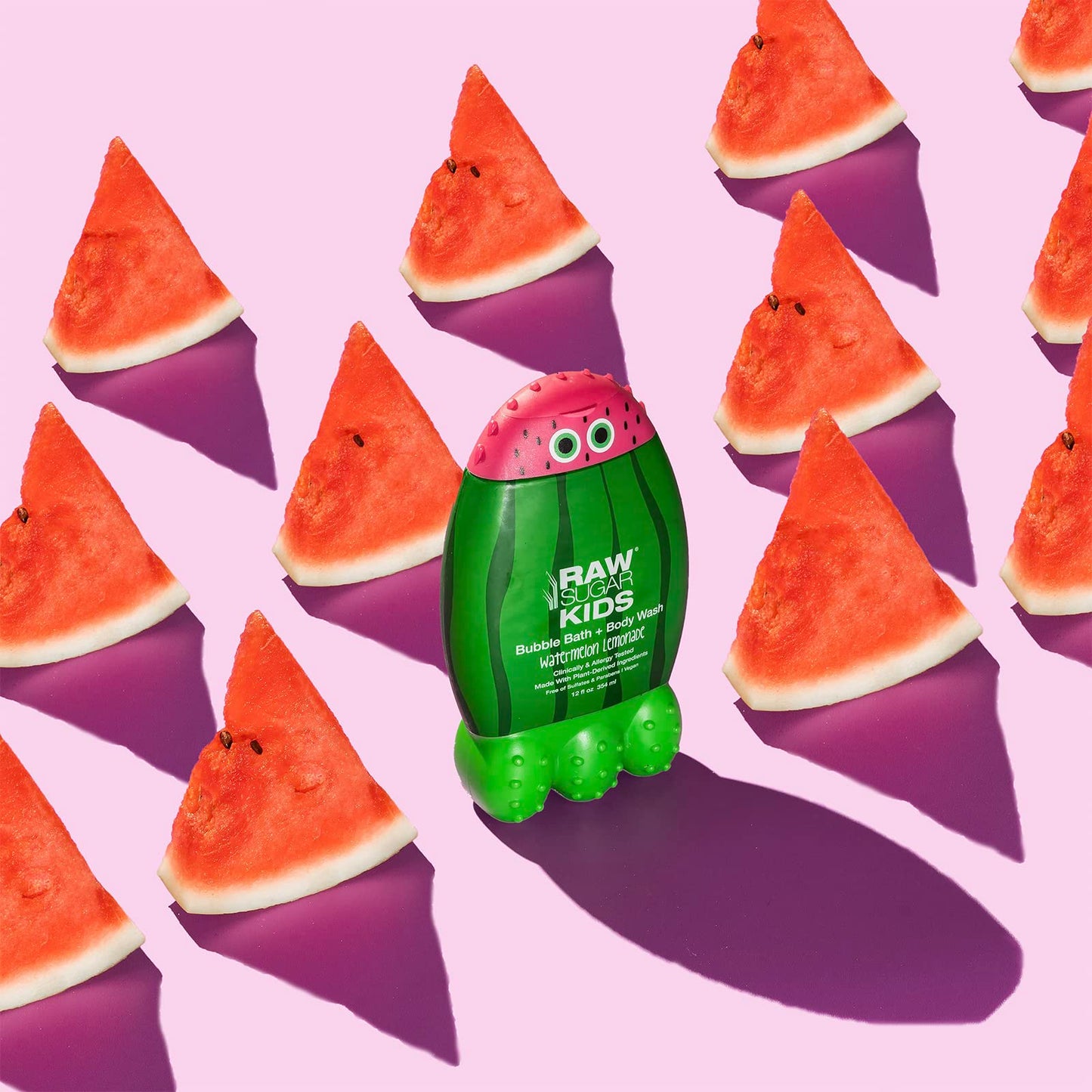 RAW SUGAR Raw Sugar Kids Bubble Bath and Body Wash Watermelon Lemonade 12 fl oz 12 Fl Oz Pack of 1 Beauty & Personal Care RAW SUGAR