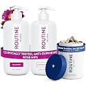 Routine Wellness Hair Thinning System, Anti-Thinning Shampoo & Conditioner Set Rose Hips + Hair Growth Supplement, Clinically Tested to Support Hair Beauty & Personal Care Routine Wellness