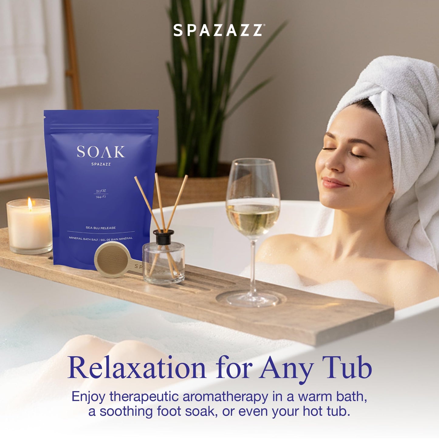 Spazazz Dead Sea Bath Salts with Magnesium & Arnica - Aromatherapy Mineral Bath Soak for Relaxation. Bathtub Soaking Salts - 33.3oz Salt Crystals Beauty and Personal Care Spazazz
