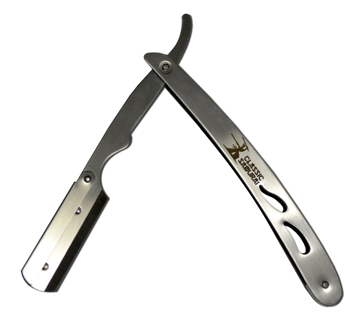 Classic Samurai CS-102 Stainless Steel Professional Barber Straight Edge Razor with 100 Lord Single Edge Razor Blades (Silver Metal) Beauty and Personal Care Classic Samurai