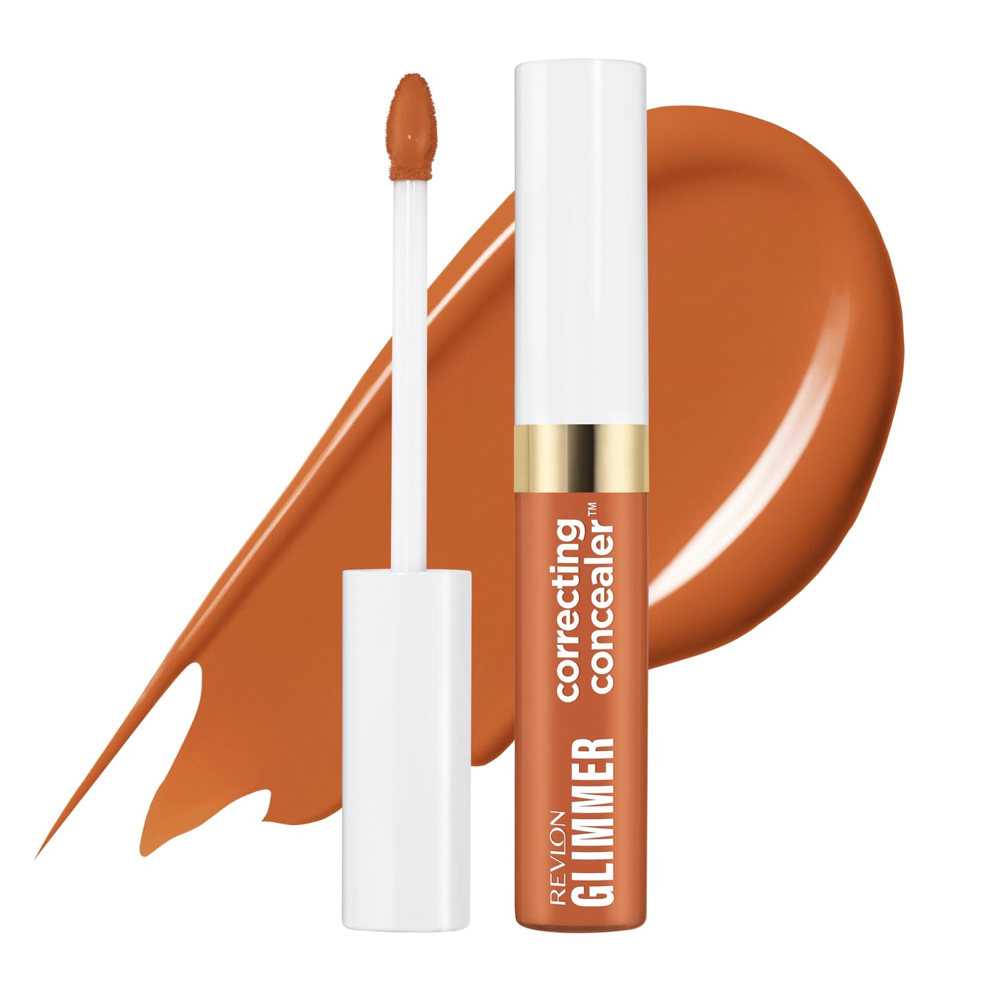 Revlon Glimmer Correcting Concealer, Liquid Under Eye Makeup, Made with Caffeine, Vitamin C, & Stevioside, 102 Orange, 0.3 fl oz Beauty & Personal Care REVLON