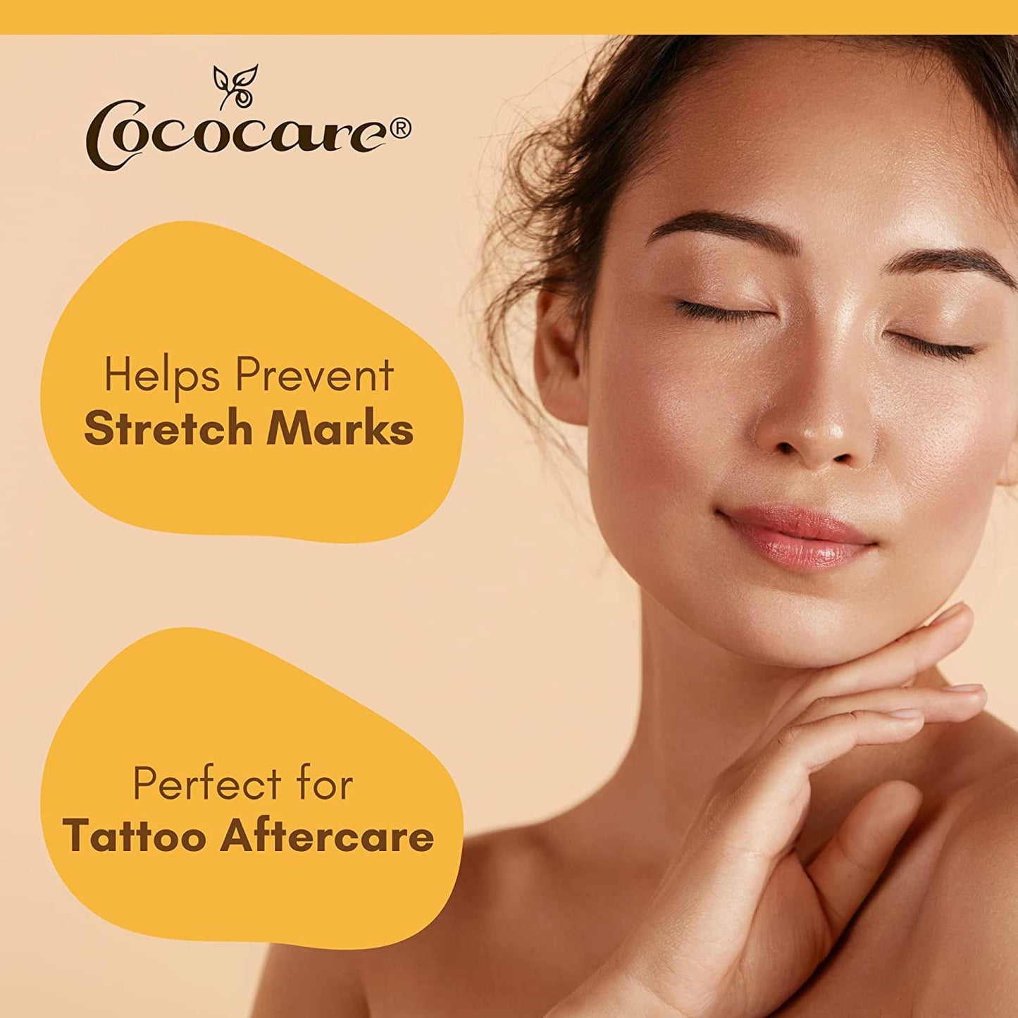 Cococare 100% Cocoa Butter Stick - All-Natural Cocoa Butter Emollient for Ultimate Skin Hydration & Protection - The Yellow Stick - (2 Pack) Beauty and Personal Care COCOCARE