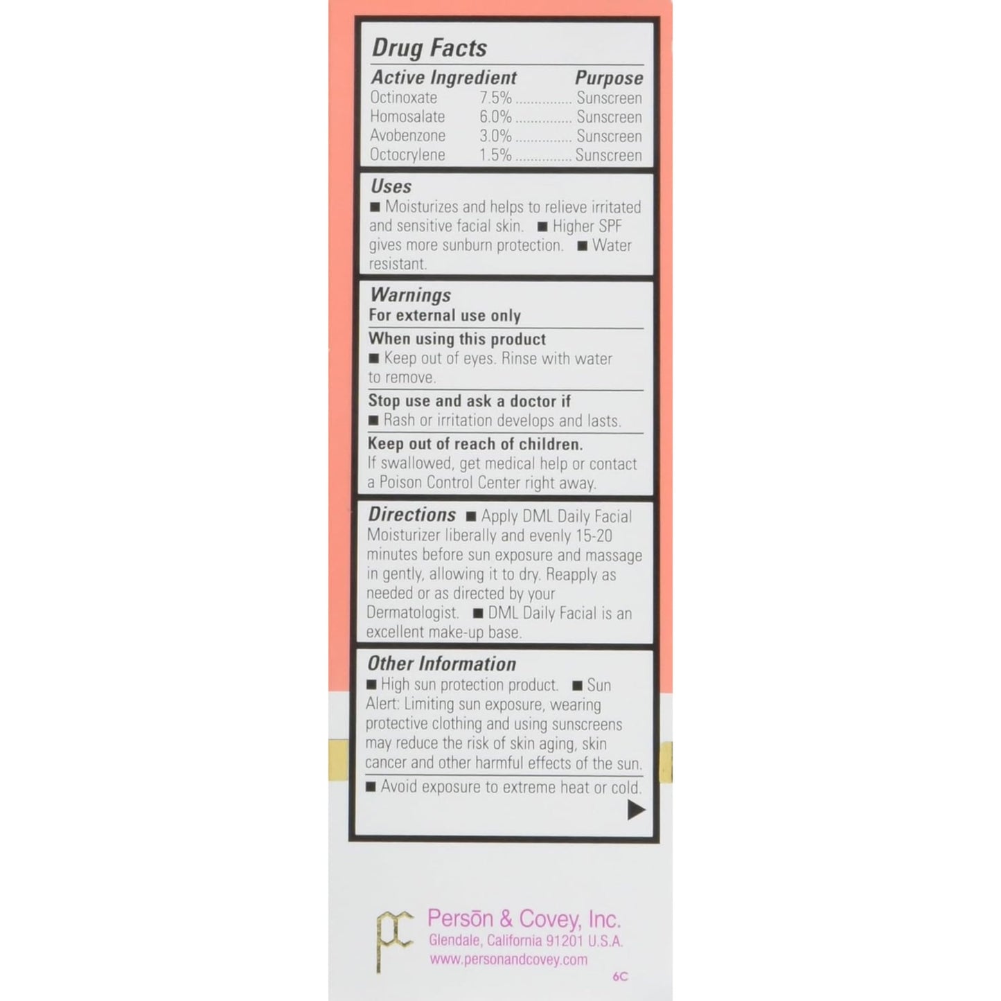 DML Facial Moisturizer SPF 25 1.50 oz (Pack of 5) Beauty & Personal Care DML