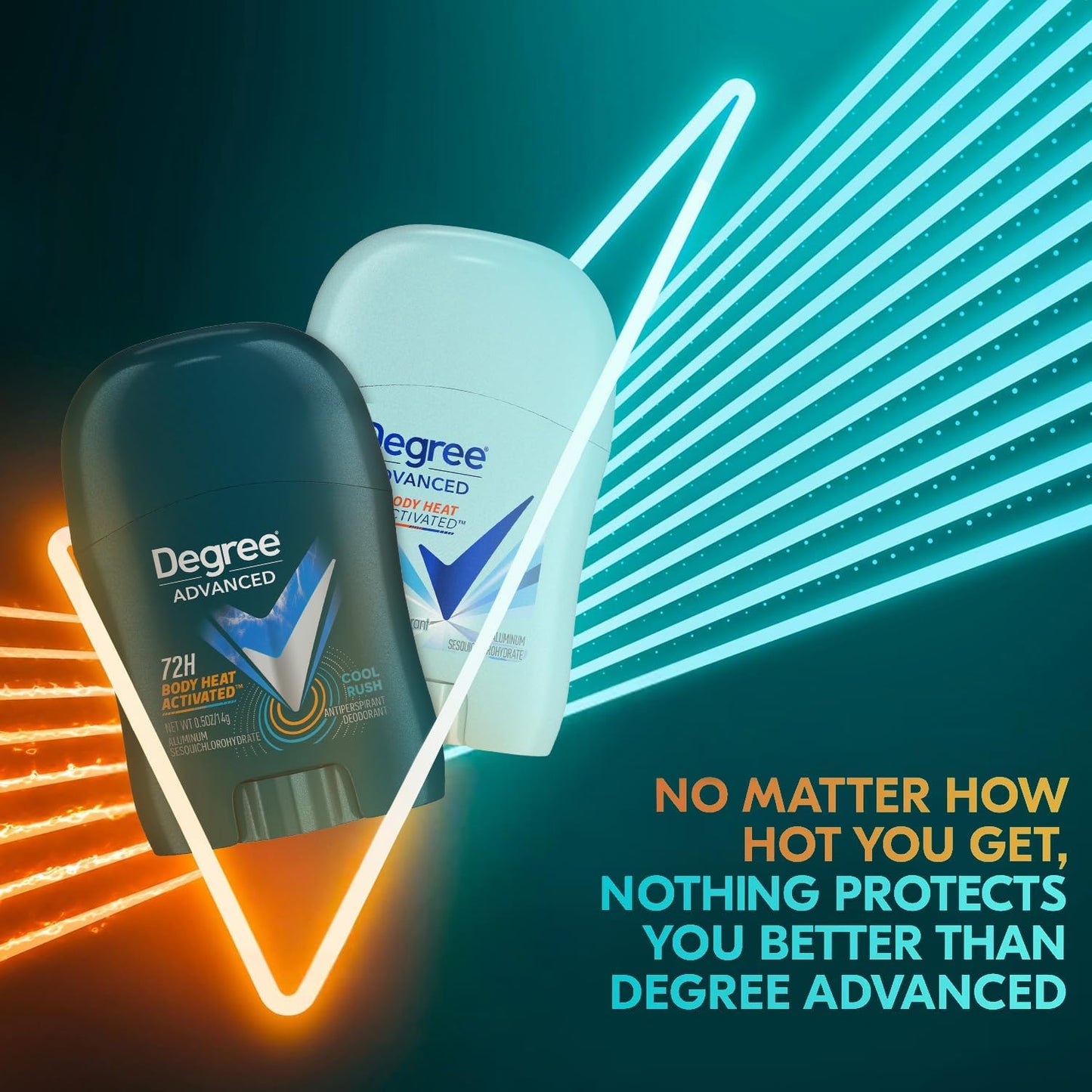 Degree Travel Deodorant Variety 72-Pack (36 Cool Rush + 36 Shower Clean) - 72H Body Heat Activated Mini Antiperspirant, 0.5 Oz Ea Beauty and Personal Care Degree