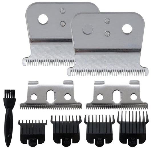 2-Pack Silver Hair Clipper Blades for Andis T-Outline-r G GO GTO GTX Headliner, Model #04710/04521 Beauty and Personal Care USonline911