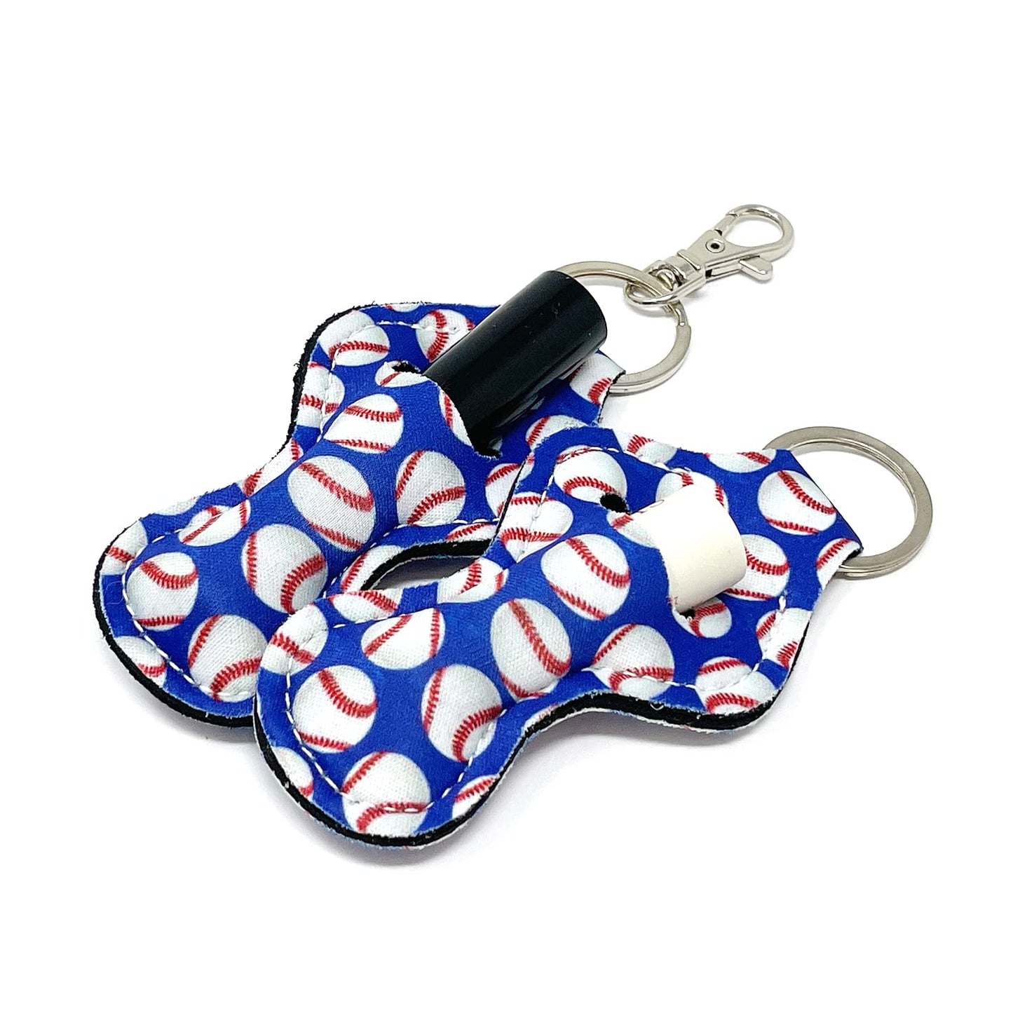 allydrew 10 Pack Chapstick Holder Keychain, Keyring for Lip Balm Lip Gloss Lipstick with 10 Pieces Metal Keyring Clasps, Play Ball Beauty & Personal Care allydrew
