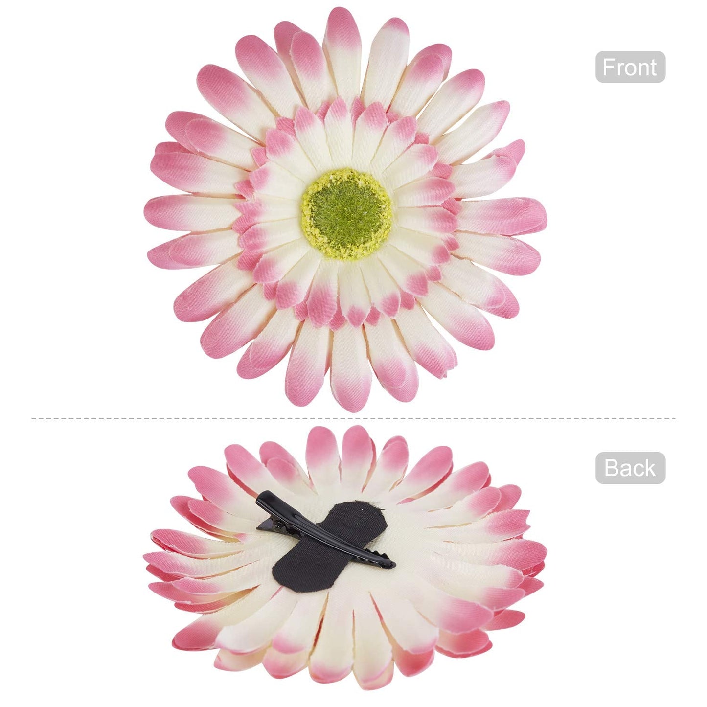 Lawie 18 Pack Fake Artificial Silk Gerbera Daisy Flower Sunflower Daisies Hair Clips Barrettes Clamp Clasps Bow With Alligator Brooch Pin Tropical Beauty & Personal Care Lawie