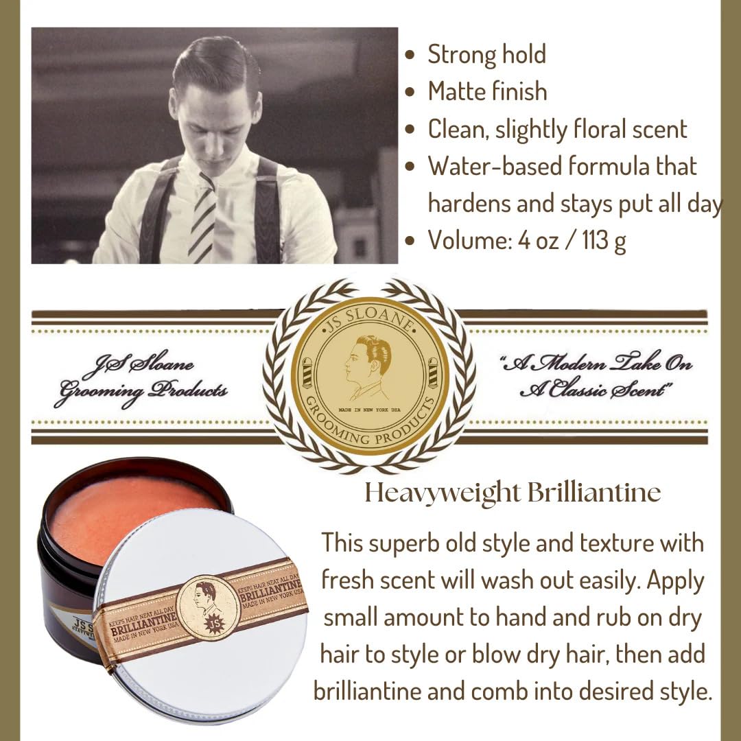 JS Sloane pomades Heavy Weight Brilliantine Beauty & Personal Care JS Sloane