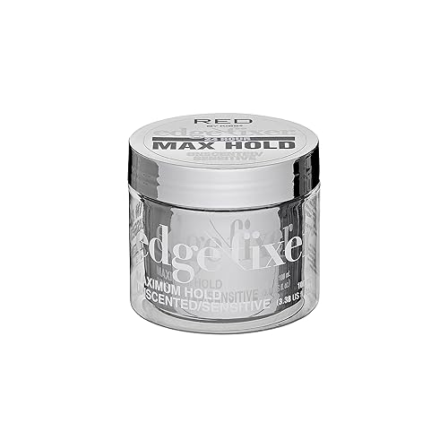 Red by Kiss Edge Fixer 24 Hour Maximum Hold Edge Wax No Flaking Biotin B7 Infused Hair Gel 3.38 fl.oz (Unscented) Beauty & Personal Care Red by Kiss