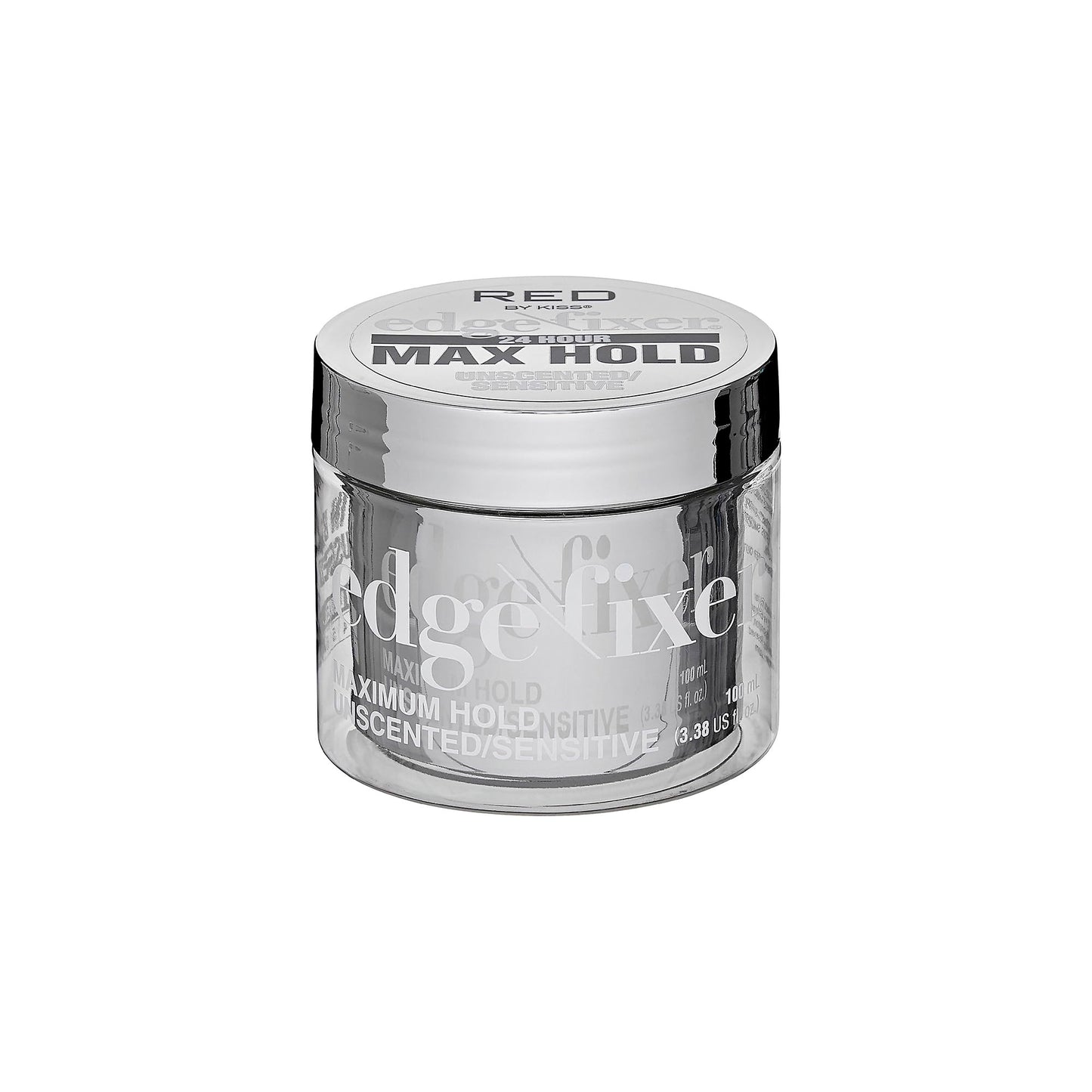 Red by Kiss Edge Fixer 24 Hour Maximum Hold Edge Wax No Flaking Biotin B7 Infused Hair Gel 3.38 fl.oz (Unscented) Beauty & Personal Care Red by Kiss