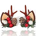 BARTOSI Christmas Reindeer Antlers Hair Clips Deer Antler Hair Clip Xmas Ears Hairpins Holiday Hair Accessories for Women and Girls (Pack of 2) Beauty & Personal Care BARTOSI
