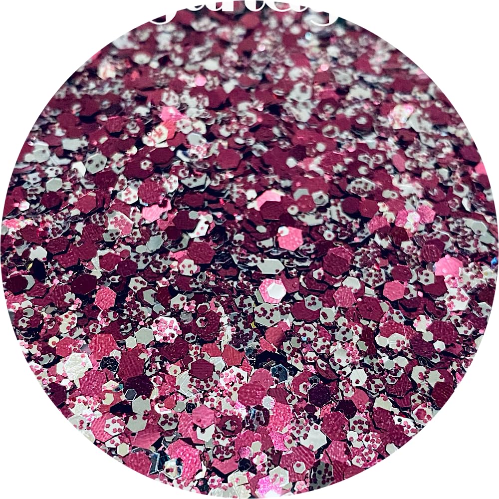 Burgundy Polyester Glitter | Craft Glitter | Glitter for Arts & Crafts | Tumblers | Cosmetics | Nails | Epoxy Resin Art | Slime | DIY | Body Glitter | Beauty & Personal Care Glitter Heart Co.