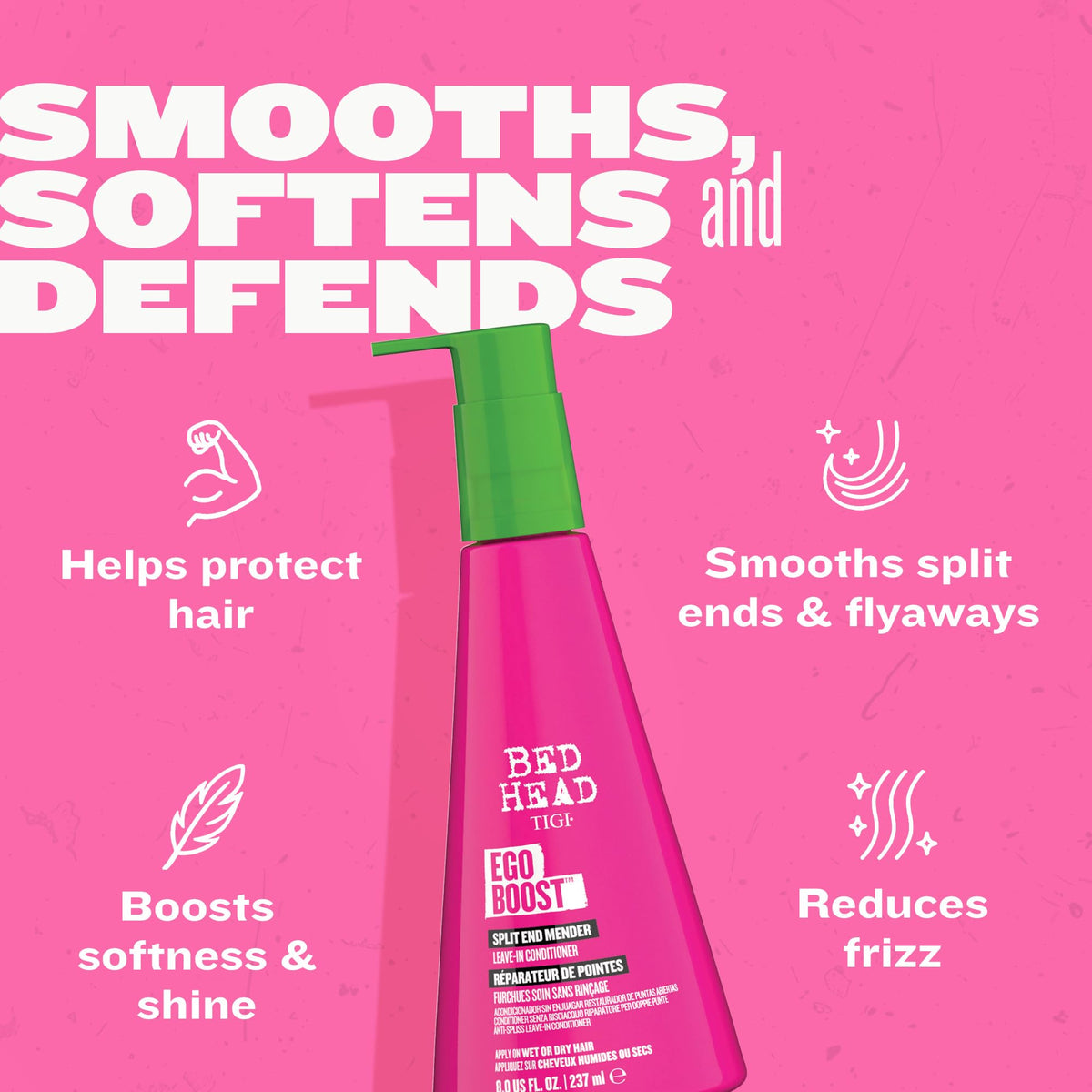 Bed Head by TIGI Ego Boost Leave In Hair Conditioner - Professional Repair Treatment for Dry, Damaged Hair with Split Ends, Anti Frizz, Moisturising