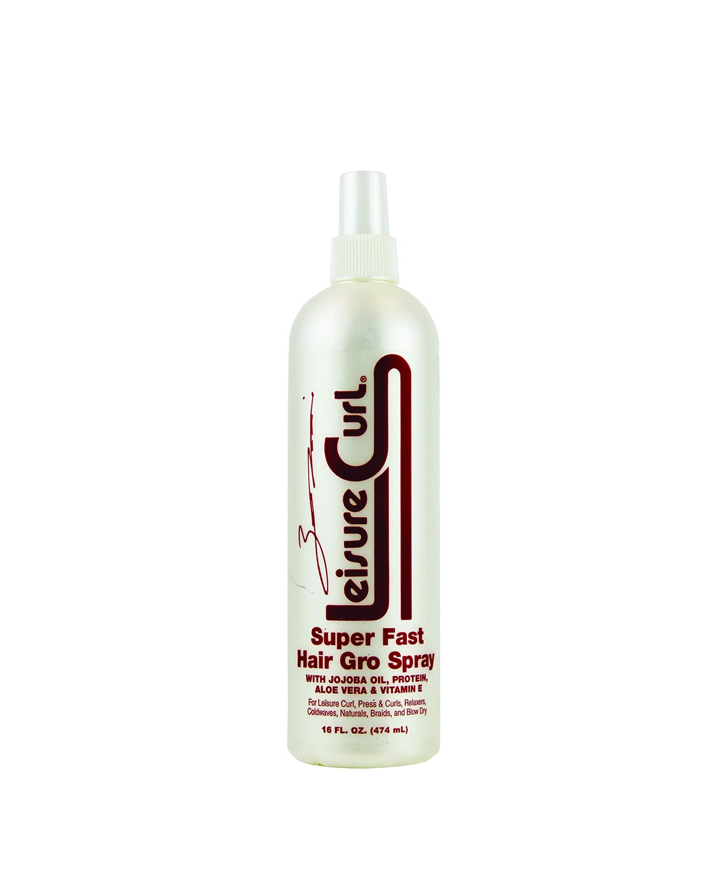 Leisure Curl Super Fast Hair Gro 16 fl oz, Leave-In Spray With Jojoba Oil, Aloe Vera & Vitamin E for Anti-Breakage Natural Healing | Good for All Hair Beauty & Personal Care Leisure Curl