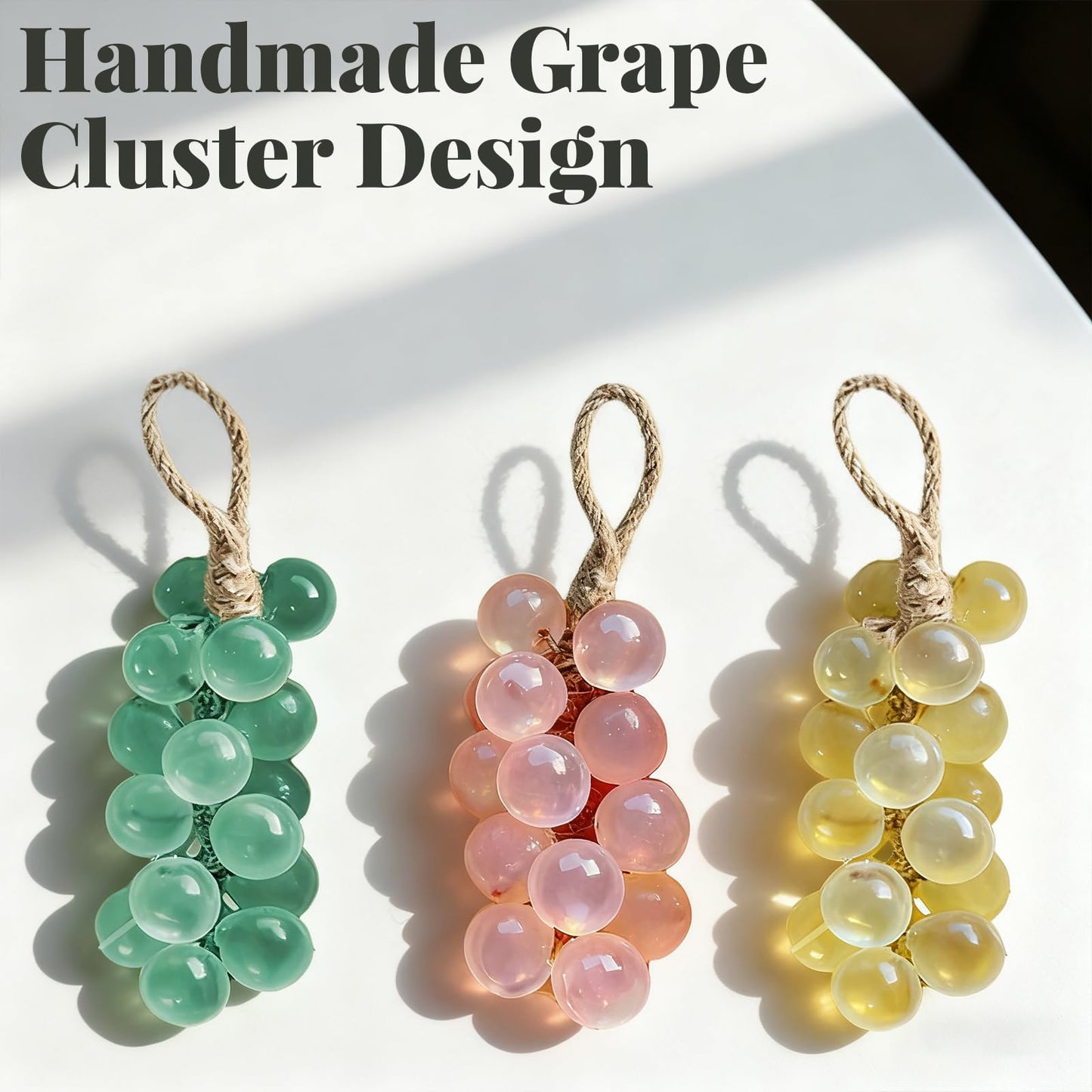 YcaeyLnaR Handcrafted Grape Soap on a Rope - Crystal Grape Cluster for Hand and Body, Natural Cold Process Artisan Soaps, Decorative Soap Bars Beauty & Personal Care YcaeyLnaR