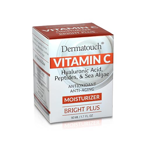 DERMATOUCH Vitamin C Bright Plus Moisturizer With Hyaluronic Acid, Vitamin E, Turmeric, Peptides and Sea Algae, Daily Hydrating Cream With Vitamins Beauty & Personal Care DERMATOUCH