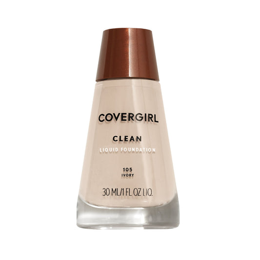 COVERGIRL Clean Makeup Foundation Normal Skin Ivory 105, 1 oz (packaging may vary) Beauty & Personal Care COVERGIRL