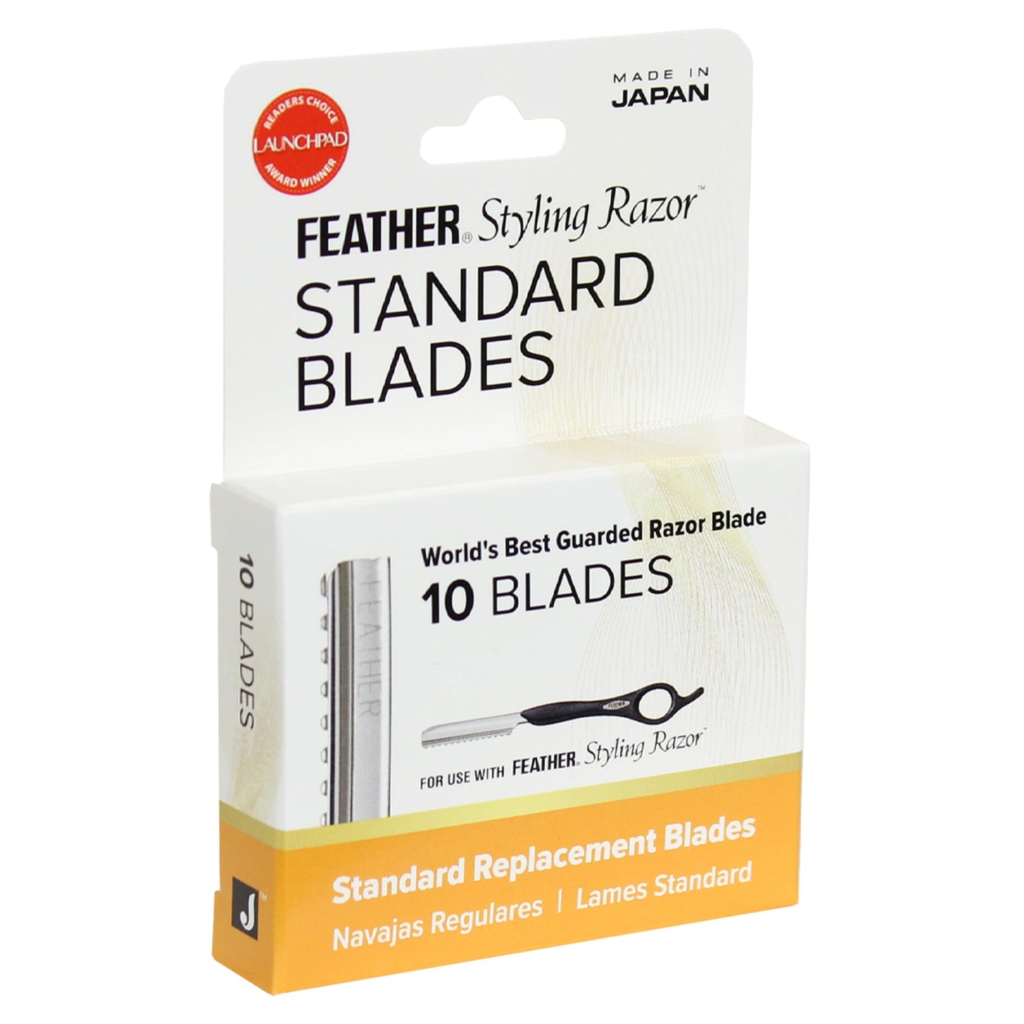 Feather Styling Razor Standard Blades - Professional Hair Cutting Blades for Styling, Shaping, Feathering, & Thinning - Stainless Steel Single Edge Beauty and Personal Care Feather