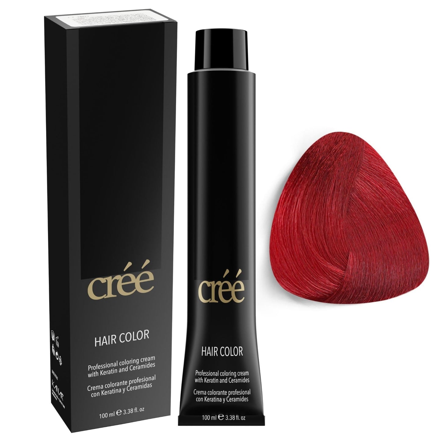 Cree Professional 7.66 - Intense Red Blond Permanent Hair Color - Long Lasting, Rich Vibrant - Gray Coverage 100ml - 3.4 fl.oz. Beauty & Personal Care Créé