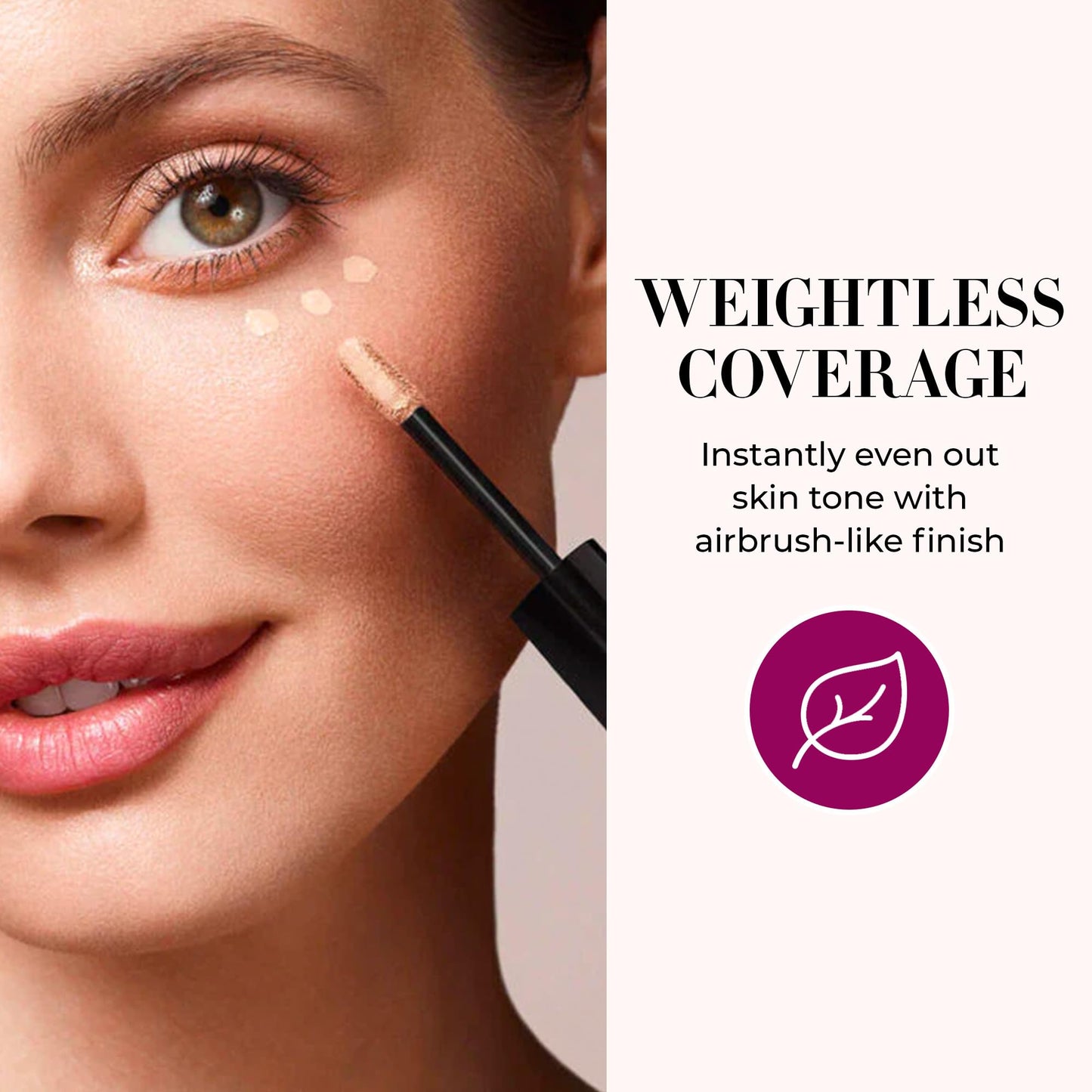 LUMINESS Under Eye Concealer for Dark Circles, ConcealAir (Warm Tan) - Weightless Coverage & Crease-Resistant Makeup Concealer to Even Out Skin Tones Beauty & Personal Care LUMINESS