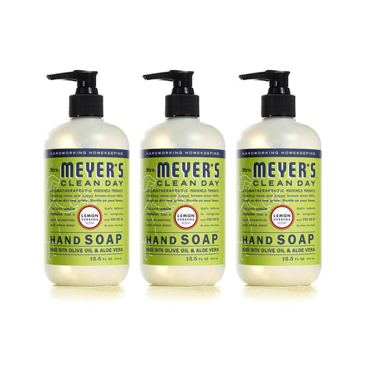 Mrs. MEYER'S CLEAN DAY Hand Soap, Lemon Verbena, 12.5 fl. oz (Pack of 3) Beauty & Personal Care Mrs. MEYER'S